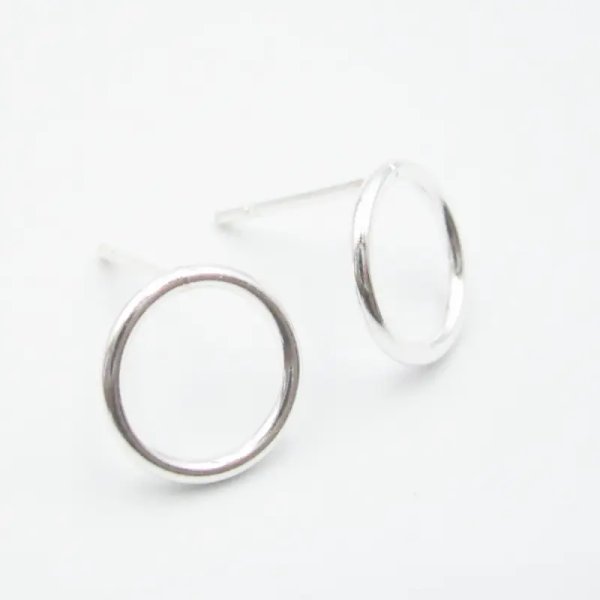 Srebro Ag - sztyfty kółka 12 mm (para)