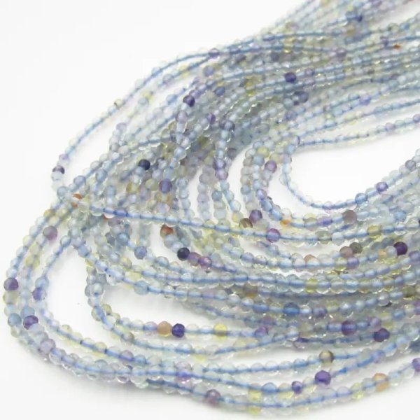 Fluoryt fasetowany kulki 2 mm – sznur ok. 38 cm