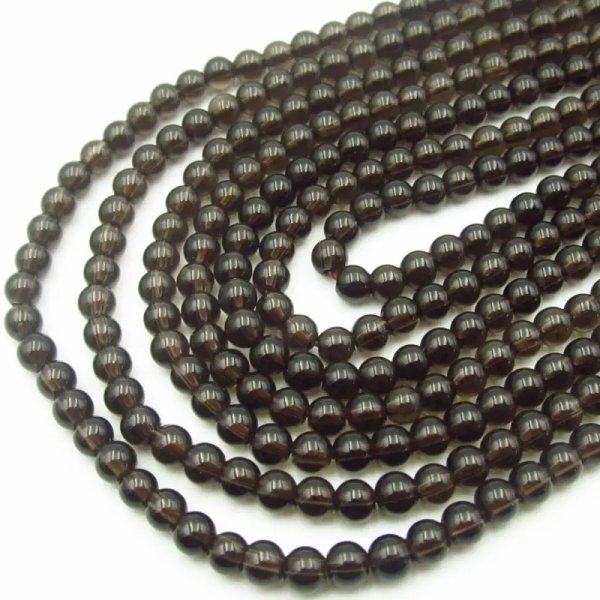 Kwarc dymny kulka 4 mm (sznur)