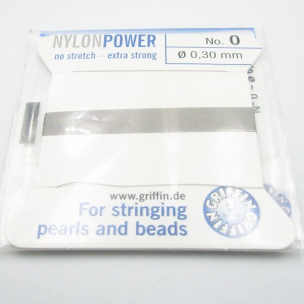 Nici Nylonowe szare z igłą - 0,3mm/2 metry