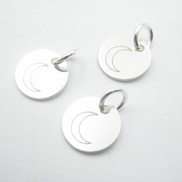 Srebro Ag - blaszka z księżycem 9mm