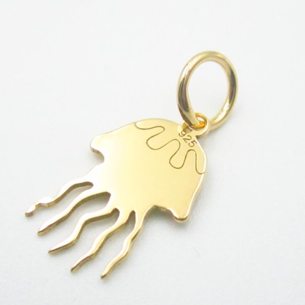 Srebro Ag Złocone- element ozdobny meduza 15x9mm