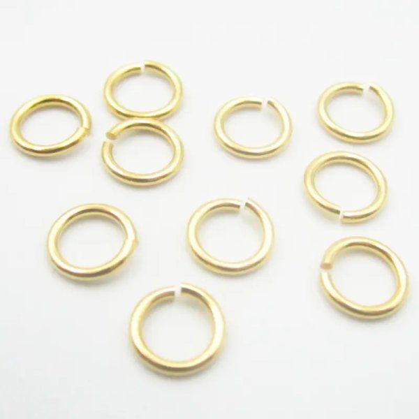 Srebro Złocone Ag - kółka cięte 6mm 