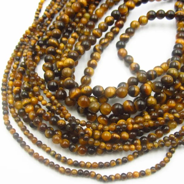 Tygrysie oko kulki 2–3 lub 4–5 mm – sznur ok. 38 cm