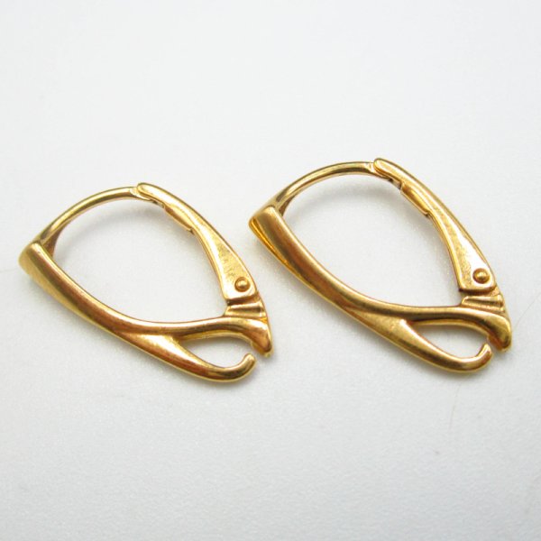 Srebro Ag Złocone - bigle angielskie 19x11mm (para)