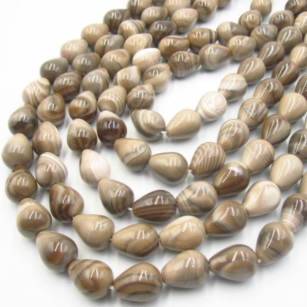 Krzemień Pasiasty łzy 16x12mm (sznur)