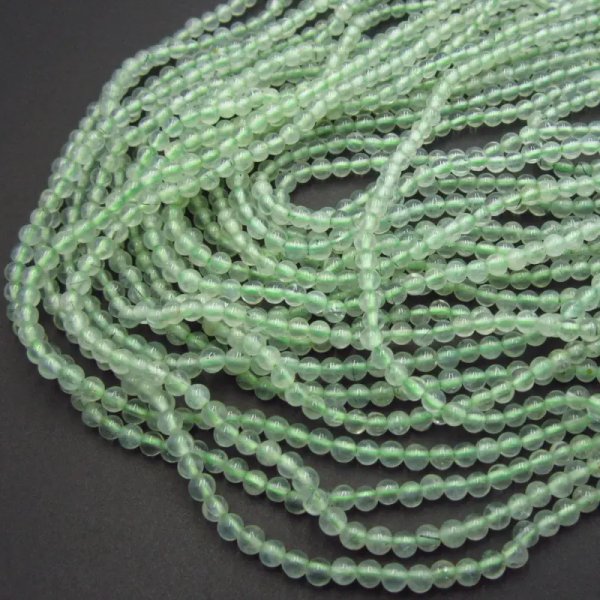 Prehnit kulki 3,5 mm – sznur ok. 38 cm