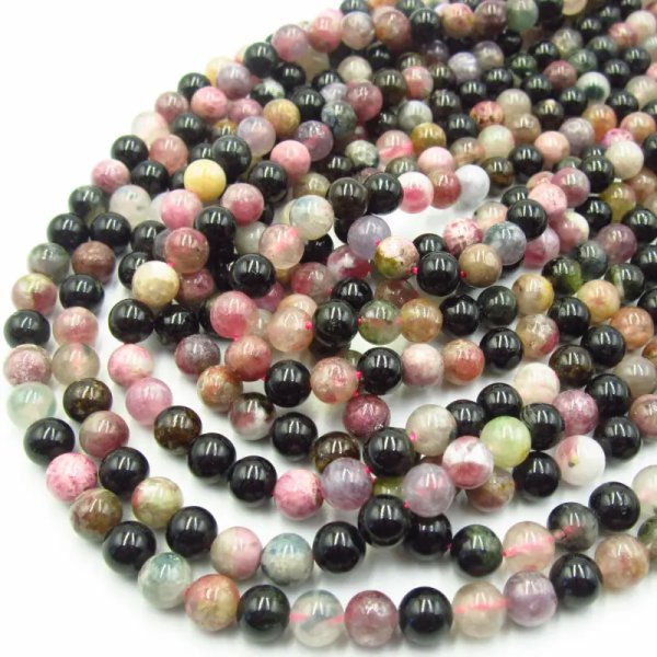 Turmalin kolorowy kulka 8 mm (sznur)