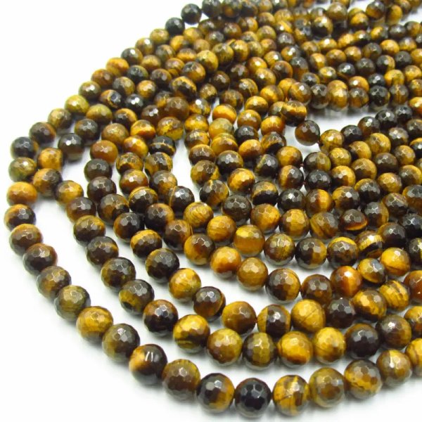 Tygrysie oko fasetowane kulki 8 mm