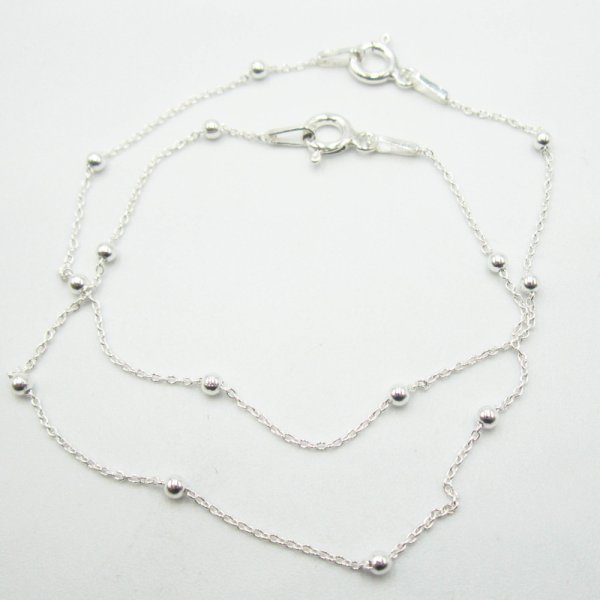 Bransoletka z kulkami 18cm - srebro 