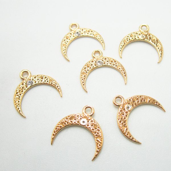 Srebro złocone Ag - zawieszka Róg obfitości 12x12 mm