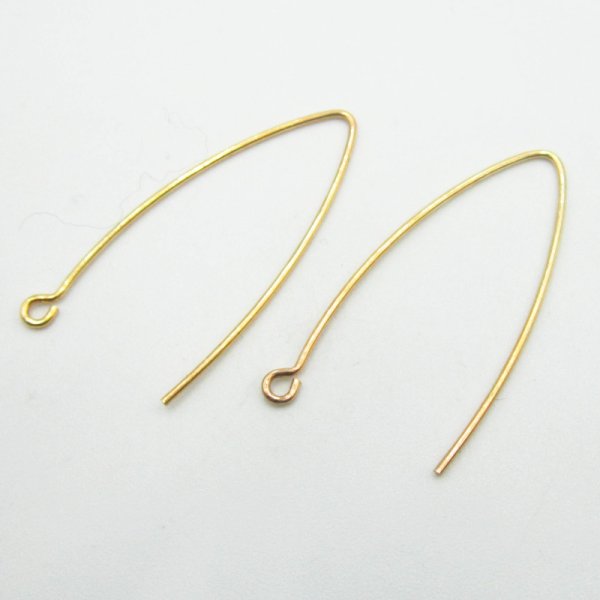 Srebro Ag Złocone - bigle otwarte rybki 33x13 mm (para)