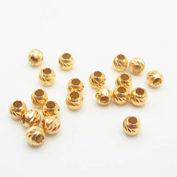 Srebro Ag złocone - kulka ozdobna 2,5 mm  