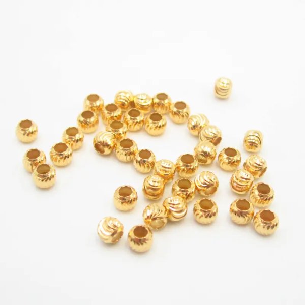 Srebro Ag złocone - kulka ozdobna 3 mm