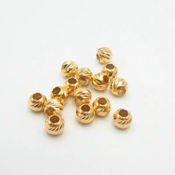 Srebro Ag złocone - kulka ozdobna 4 mm