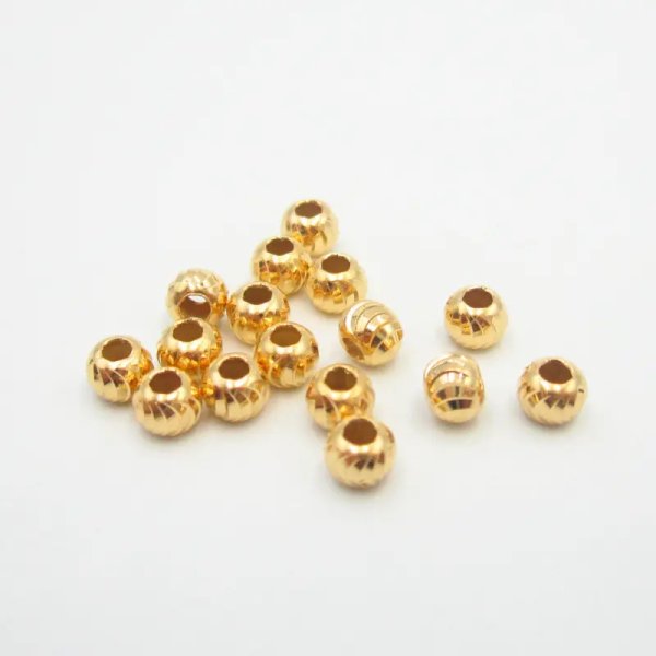 Srebro Ag złocone - kulka ozdobna 4 mm