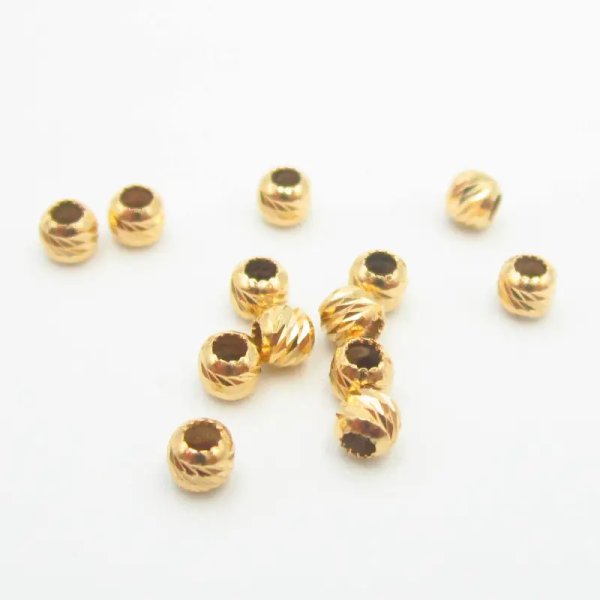 Srebro Ag złocone - kulka ozdobna 2,5 mm  