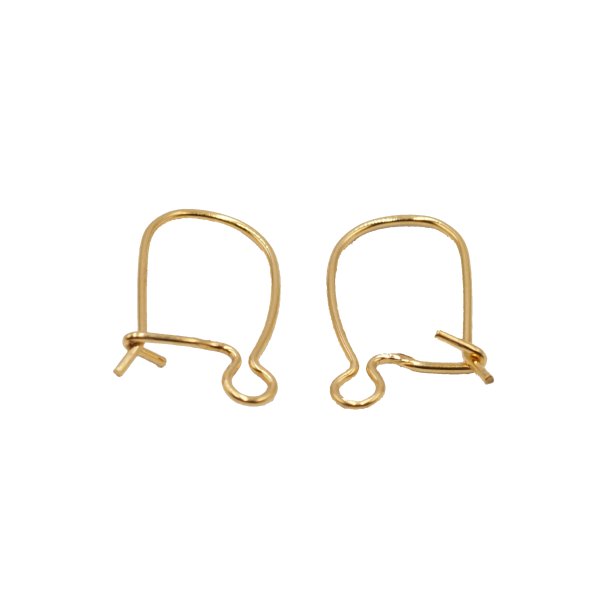 Srebro Ag Złocone - bigle zamknięte 14x8 mm (para)