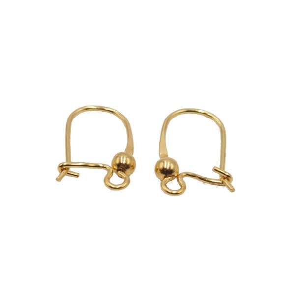 Srebro Ag Złocone - bigle zamknięte 14x8 mm (para)