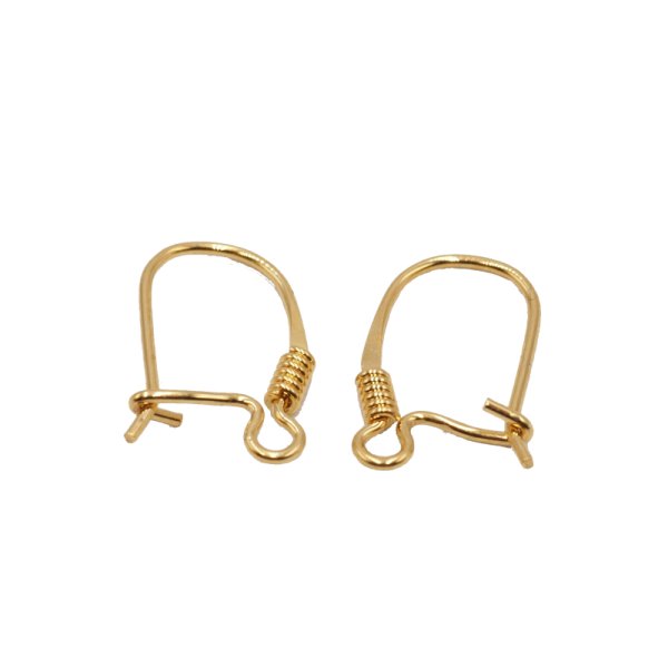 Srebro Ag Złocone - bigle zamknięte 14x8 mm (para)