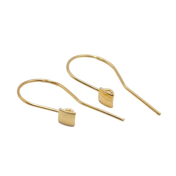 Srebro Ag Złocone - bigle otwarte 26x12 mm (para)