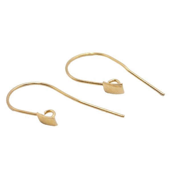 Srebro Ag Złocone - bigle otwarte 27x12 mm (para)