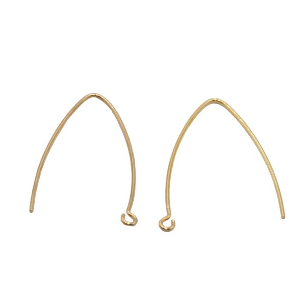 Srebro Ag Złocone - bigle otwarte rybki 31x20 mm (para)