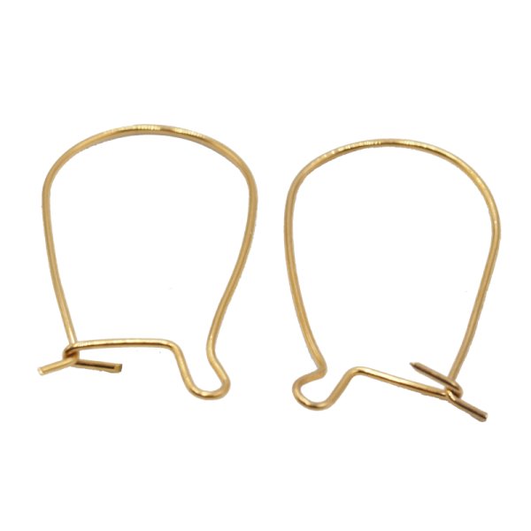 Srebro Ag Złocone - bigle zamknięte 32x16 mm (para)