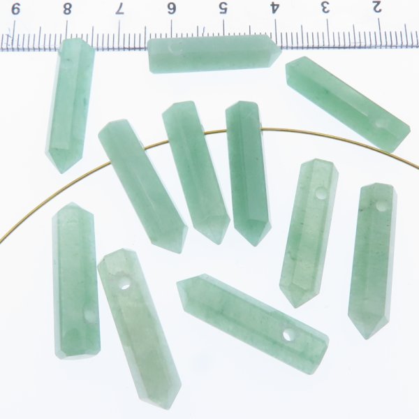 Awenturyn  - sople wiercone 25x6mm (sztuka)