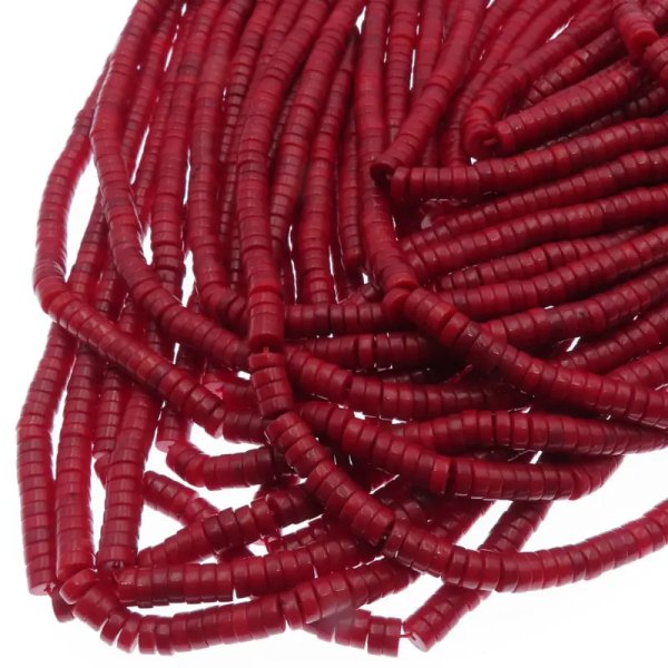 Koral czerwony walce 5x2 mm (sznur)