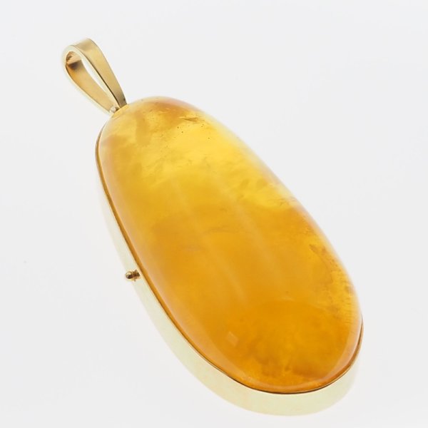 Bursztyn i srebro złocone - zawieszka 