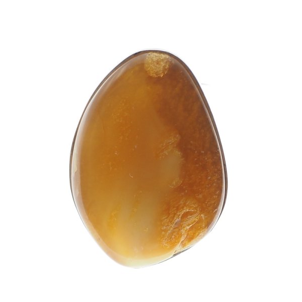 Mleczny Bursztyn i srebro - sygnet z regulacją