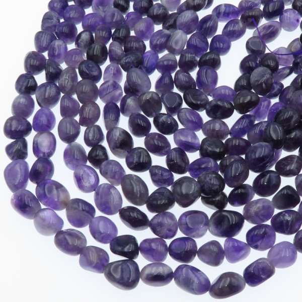 Ametyst surowy pastylki - nieregularne (sznur)