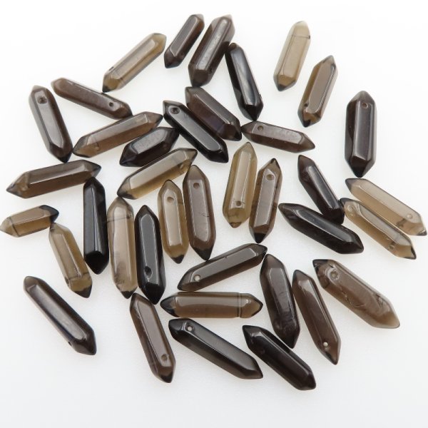 Kwarc Dymny - sople wiercone 21-25x6mm (sztuka)