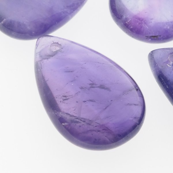Ametyst kropla 23-26x13-17x7-9 mm - wiercony u góry 