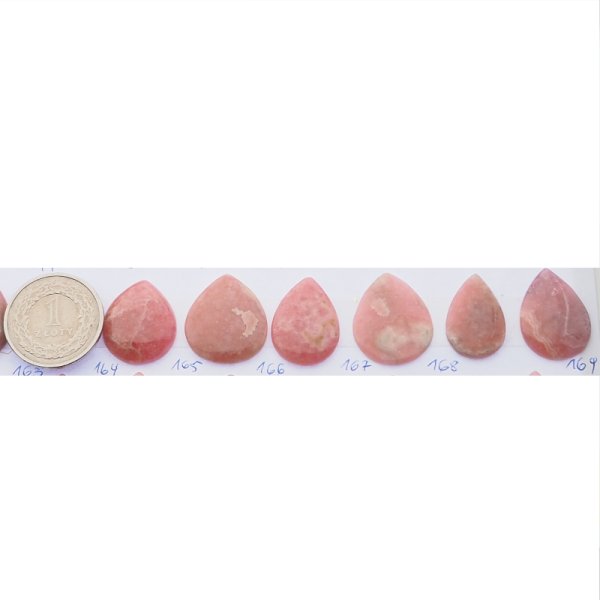 Rodochrozyt 20-23x13-19 mm łza (różne kamienie do wyboru)