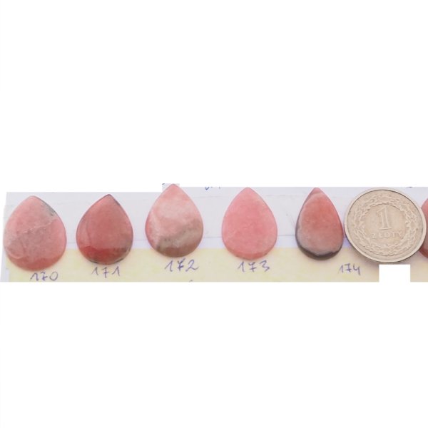 Rodochrozyt 17-22x13-17 mm łza (różne kamienie do wyboru)
