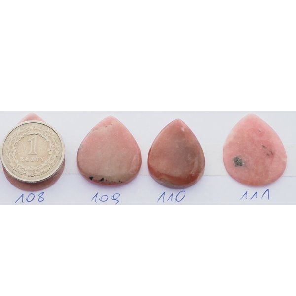 Rodochrozyt 26-29x20-23 mm łza (różne kamienie do wyboru)