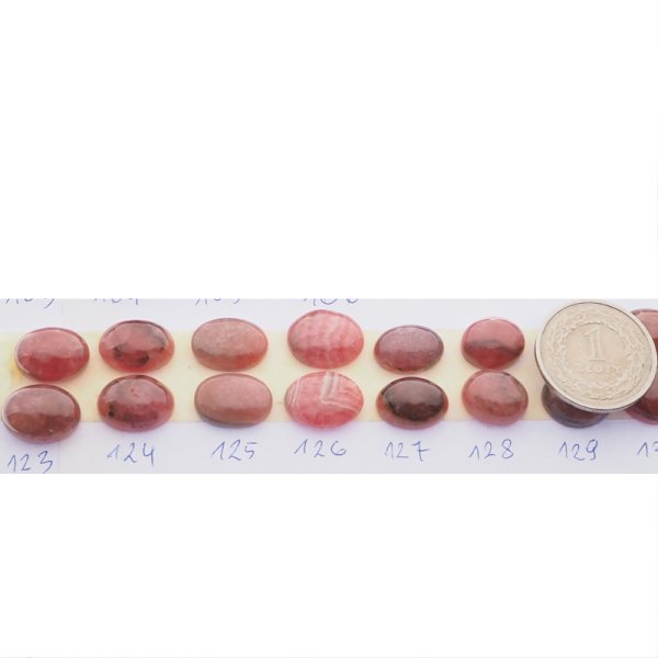 Rodochrozyt 12-16x10-11 mm owal (para) (różne pary do wyboru)