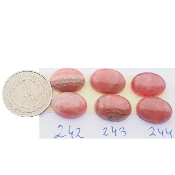 Rodochrozyt 15-16x11-12 mm owal (para) (różne pary do wyboru)