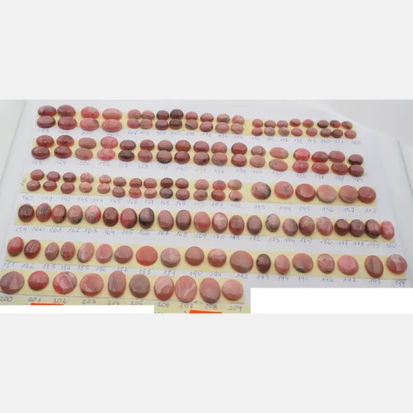 Rodochrozyt 10x8 mm owal (para) (różne pary do wyboru)