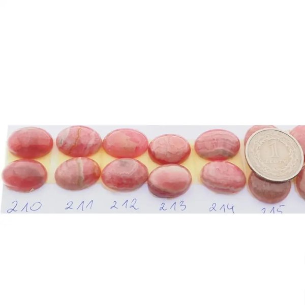 Rodochrozyt 16-18x12-13x6-7 mm owal (para) (różne pary do wyboru)