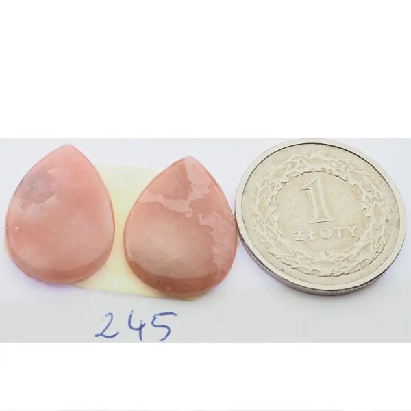 Rodochrozyt 21x15 mm łzy (para)