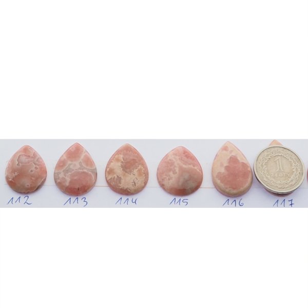 Rodochrozyt 22-29x15-20 mm łza (różne kamienie do wyboru)