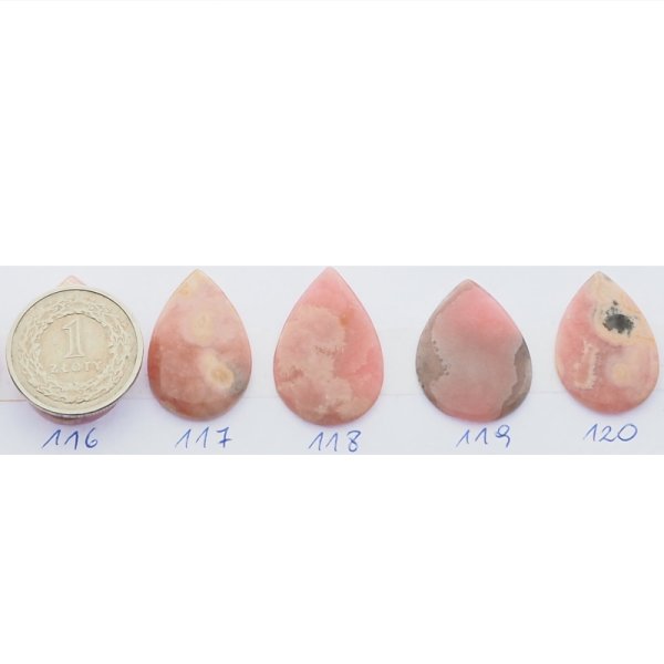 Rodochrozyt 22-29x15-20 mm łza (różne kamienie do wyboru)