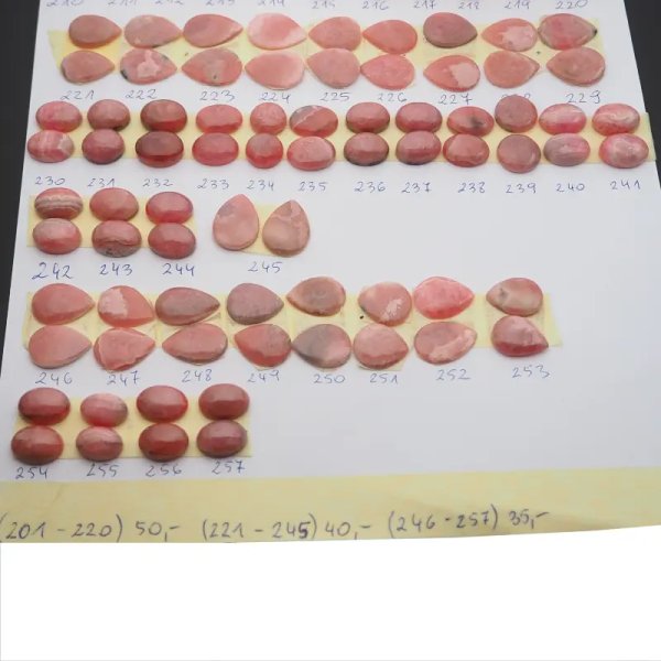 Rodochrozyt 26-29x20-23 mm łza (różne kamienie do wyboru)