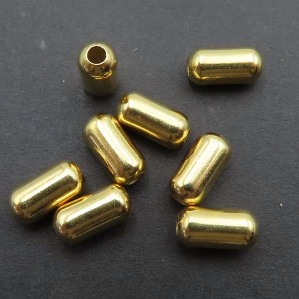 Srebro Złocone Ag - cylinder 8x4 mm 