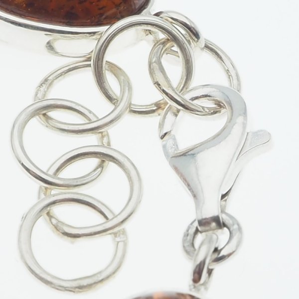 Bursztyn Koniakowy i srebro - bransoleta (3 warianty do wyboru)