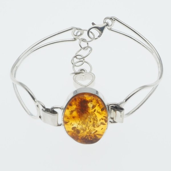 Bursztyn Koniakowy i srebro - bransoleta (3 warianty do wyboru)