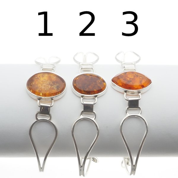 Bursztyn Koniakowy i srebro - bransoleta (3 warianty do wyboru)